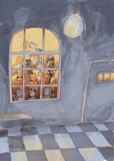 Inlagebild ur Den förskräckliga historien om Lilla Hon av Lena Ollmark och Per Gustavsson (2017)